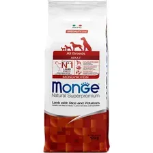 12кг Корм Monge Dog SP Monoprotein Adult Lamb/Rice для взрослых собак всех пород c Ягненком, рисом и картофелем