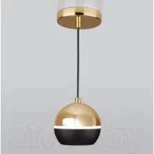 Потолочный светильник Elektrostandard DLS023 9W 4200K (черный /золото)