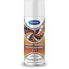 VIXEN VX-519003 Грунт-эмаль по ржавчине 4 в 1 сиг.белый (RAL9003) 520мл аэрозоль