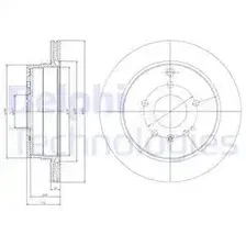 Тормозной диск DELPHI BG4069 вентилируемый , задняя ось