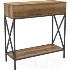 Консольный столик Hype Mebel Лесс 100x40 (черный/дуб галифакс олово)