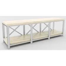 Тумба Hype Mebel Флорида 120x40 (белый-древесина белая)
