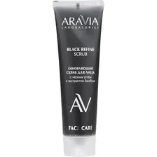 Скраб для лица Aravia Laboratories Black Refine Scrub Обновляющий с черным углем (100мл)