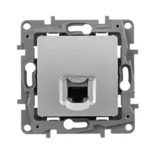 Розетка компьютерная RJ-45 LEGRAND Etika алюминий (672441)