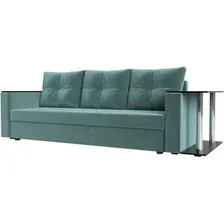 Диван Лига Диванов Атланта стол справа 254 / 112471 (велюр бирюзовый)
