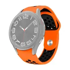 Ремешок для умных часов Rumi Sport N-style для Galaxy Watch 4/5/6/7/FE (оранжевый/черный)