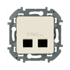 Розетка компьютерная RJ-45 двойная LEGRAND Inspiria слоновая кость (673836)