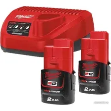 Аккумулятор с зарядным устройством Milwaukee M12 M12NRG-202 4933459209 (2 x 12В/2 Ач  12В)