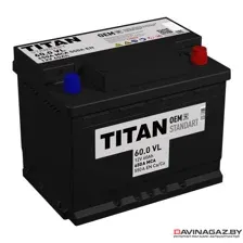 Аккумулятор TITAN STANDART 12V 60Ah 550A (R+) 242х175х190мм