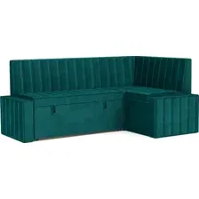 Уголок кухонный мягкий Mebel-Ars Вермут 191x83x121/M11-24-2 (сине-зеленый Star Velvet 43 Black Green)