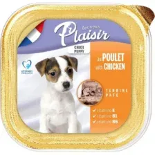 Влажный корм для собак Plaisir для щенков паштет из курицы (150г)
