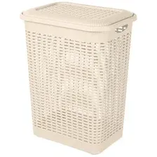 Корзина для белья 30л, 370х260х465 мм (бежевый)