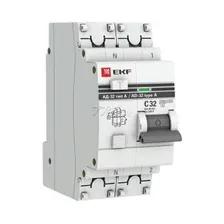Дифавтомат EKF PROxima АД-32 1P+N 32А C 30мА тип А (DA32-32-30-a-pro)