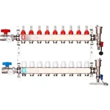 Запорная арматура Gappo Коллектор регулируемый с расходомерами G422.9 9-вых. x1"x3/4"