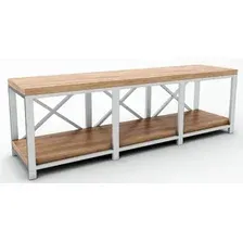 Тумба Hype Mebel Флорида 150x40 (белый-дуб галифакс натуральный)