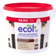 Краска ВД акриловая ECOL 12 фактурная ВД-АК-1312
