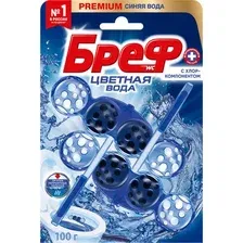 Чистящее средство для унитаза Бреф Цветная вода с Хлор-компонентом (2x50г)