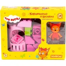 Конструктор Полесье Три кота Карамелька и беседка 75830