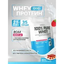 Сывороточный протеин BioTechUSA 100% Pure Whey 1000 г малиновый чизкейк