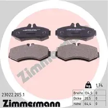 Тормозные колодки дисковые передняя ось ZIMMERMANN 23022.205.1