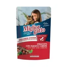 Влажный корм для кошек MORANDO Miglior Gatto говядина с морковью пауч 100 г (8007520014014)
