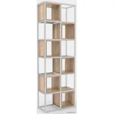 Стеллаж Hype Mebel Грос-2 70x175 (белый/дуб галифакс натуральный)
