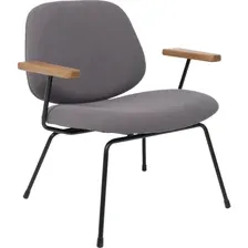 Кресло RUDO, серое букле SD8068-5/черный