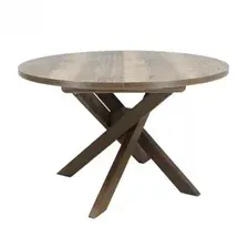 Кухонный стол Виста Палермо 120x120/155 (дуб олово/дуб олово)