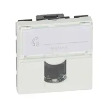 Розетка компьютерная RJ-45 5Е UTP 2М LEGRAND Mosaic белый 