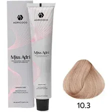 Крем-краска Adricoco Miss Adri 10.3 (100мл, платиновый блонд золотистый)