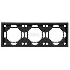 Рамка трехместная  STEKKER Эмили PFR00-5003-05 черный уголь (49860)