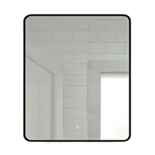 Зеркало Дабл-Ю Бангкок Black 80x60 / BNK80X60BL (с подсветкой, антизапотевание)