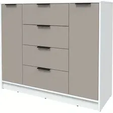 Тумба Интерлиния Концепт КТ-Т120 Глосс (белый платинум/луна)
