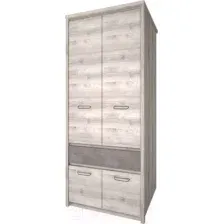 Шкаф Anrex Jazz 4DG1S (каштан найроби/оникс)