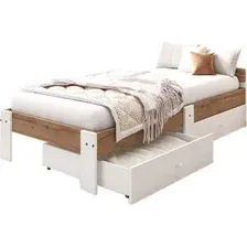 Кровать EcoWood Екта-2 с ящиками 80х200 ECO.001.00059.80-200.376WML/101SE