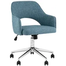 Офисное кресло Stool Group Кларк Clarkson Tweed Blue (рогожка, синий)