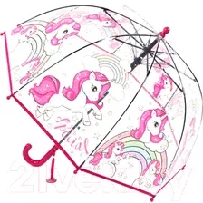 Зонт-трость RST Umbrella Единорог 058A (бордовый)