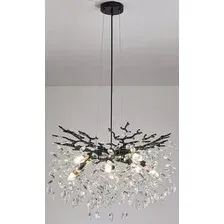 Подвесная люстра Estares Roxana 55 E14х8 R-600x1200-BLACK/CRYSTAL-220-IP20