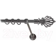 Карниз для штор Lm Decor Веер 006 1р гладкий (антрацит, 3.6м)