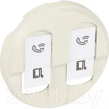 Накладка для компьютерной/телефонной розетки Legrand Celiane 66236 (слоновая кость)