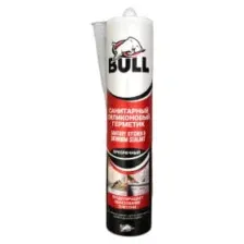 Санитарный силикон 280 мл. Прозрачный Bull