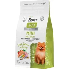 Корм для собак Брит Кеа Mini Dog Adult Healthy Skin & Shiny Coat, 6010773, лосось/индейка, 1.5 кг
