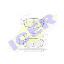 Тормозные колодки дисковые передняя ось ICER 182033