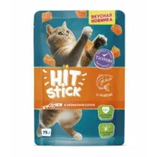 Влажный корм для кошек Hitstick с рыбой в соусе (75г)