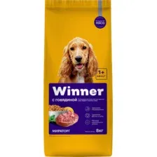 Сухой корм для собак Мираторг Winner для взрослых собак средних и крупных пород с говядиной (8кг)