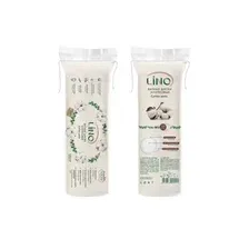 Ватные диски Lino Хлопковые 2-х слойные перфорированы по краям (120 шт)