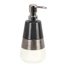 Дозатор для жидкого мыла Primanova Lucas Silver D-20460 (белый/серый/серебристый)