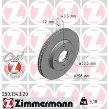 Тормозной диск ZIMMERMANN 250.1343.20 вентилируемый , передняя ось