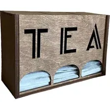 Органайзер для чайных пакетиков ОМурМебель Вертикальный с резкой Tea (коричневый)