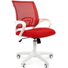 Офисное кресло CHAIRMAN 696 white (красный)